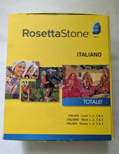 Rosetta Stone Italian Italiano TOTALe Levels 1-4 Complete 7 Disc Set Headset