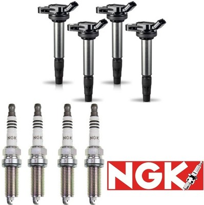 4pcs For 2010-2015 Toyota Prius 1.8L NGK spark plugs and ignition coils packs