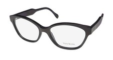 NEW VERA WANG LUXE ODELLE EYEGLASSES BK BLACK ITALY PLASTIC WOMENS FULL-RIM