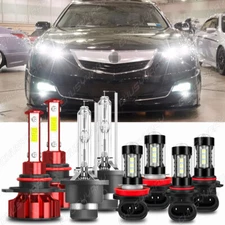 For 2009-2014 Acura TL - Front LED HID Headlight Daytime Fog Light Bulbs Kit*8