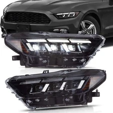 VLAND Full LED Headlights Assembly Fit 2015-17 Ford Mustang W/Start-up Frontlamp