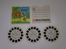 Vintage View-Master 3-Reel Set Walt Disney Bambi Complete Booklet B400 Sawyers