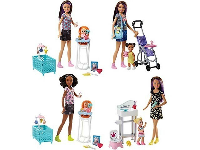 barbie dvj60 babysitter playset