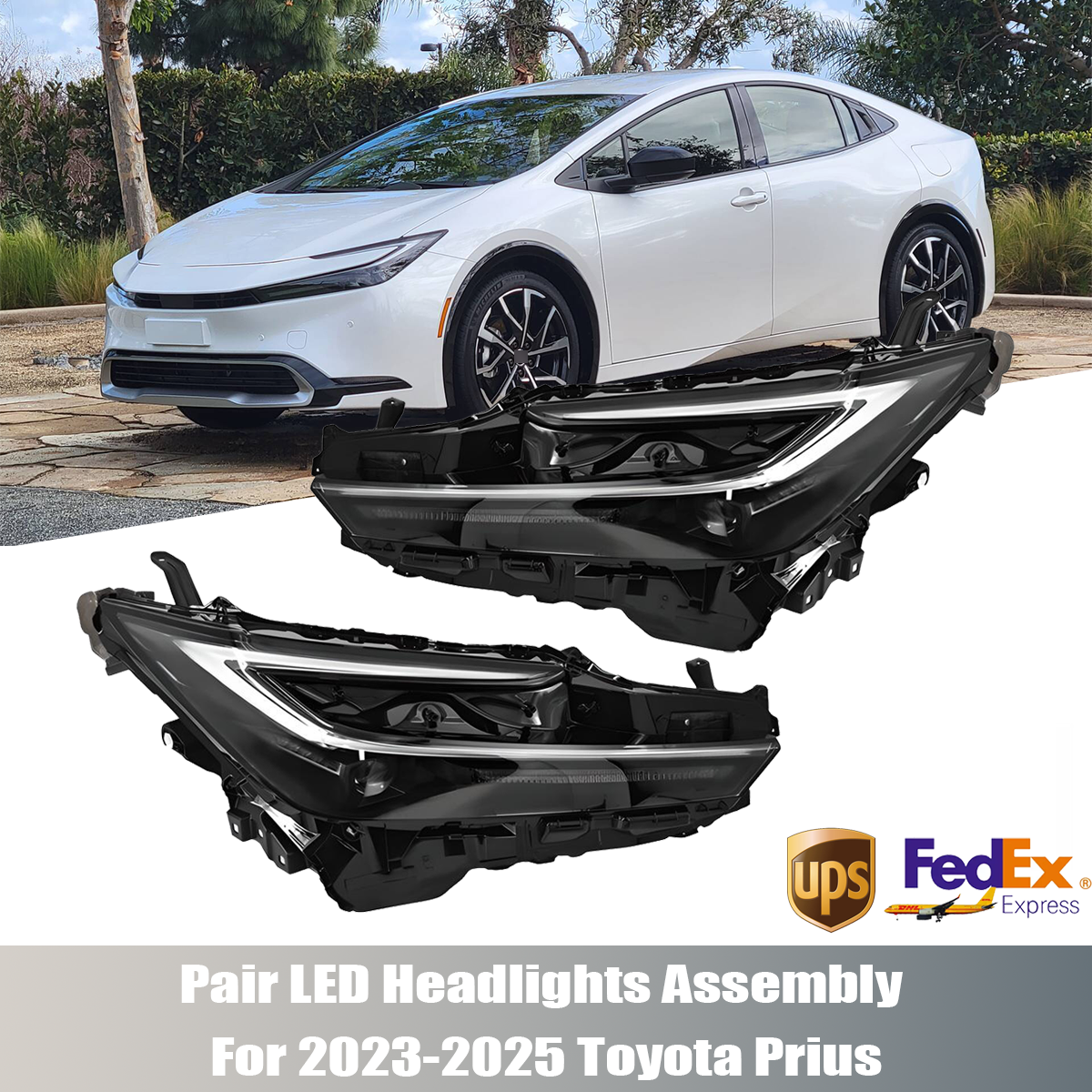 For Toyota Prius 2023 2024 Full LED Headlamp Headlight Assembly