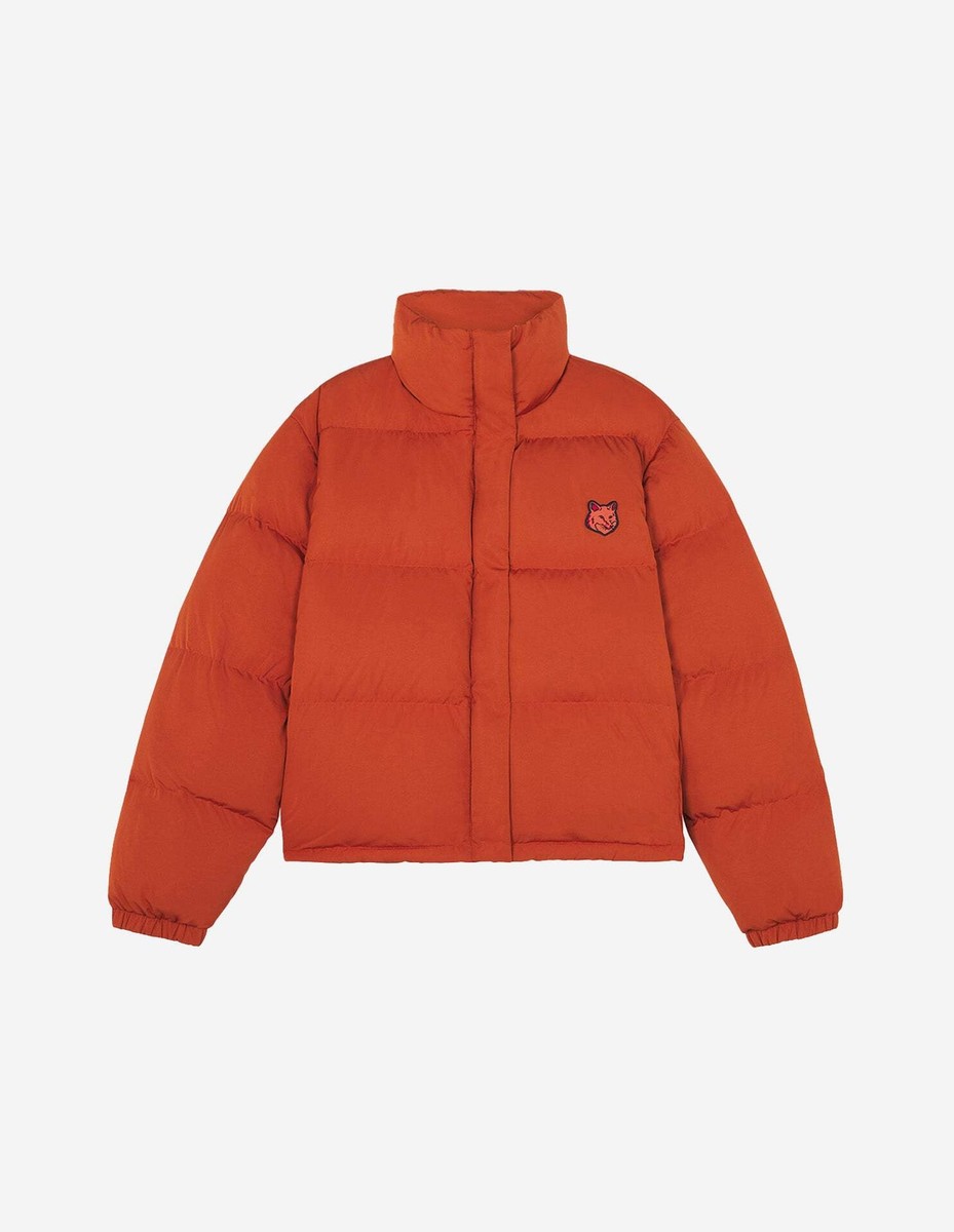Maison Kitsune Women's Cropped Puffer In Nylon With Bold Fox Head
