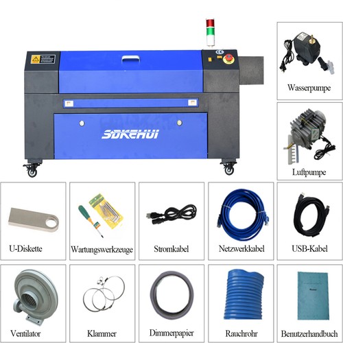 Autofocus 80W CO2 Laser Incisione Macchina 500x700mm Taglio Laser Incisore Laser - Foto 8 di 13
