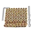 80 Pcs Premium Threaded Inserts for Wood, 1/4-20 Threaded Inserts with Hex