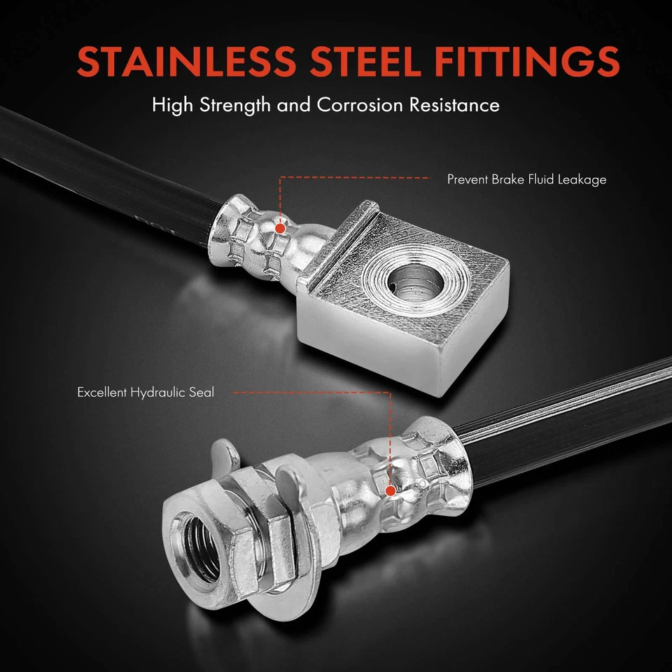 Manguera hidráulica de freno de pasajero trasero derecho derecho para Ford E-450 Super Duty 2003-2007 Foto 4 de 4