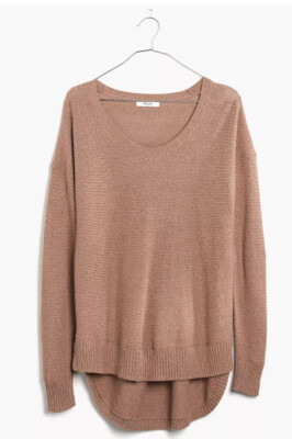 Madewell Chronicle Texture Pullover Sweater XS waffle knit C5241