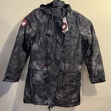 Canada Weather Gear Womens Jacket Size Small Black Tie Dye Hooded New
