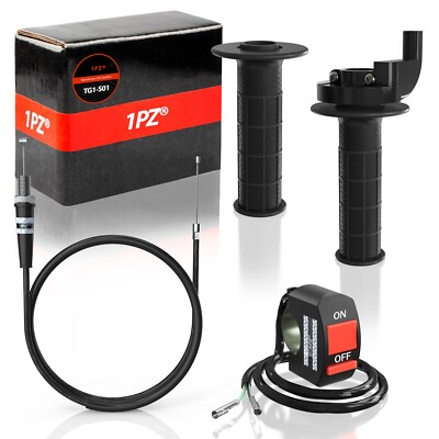 #ad #ad 7 8quot; Twist Throttle Accelerator Handle Grips Cable Switch 50cc 150cc 250cc ATV $16.99