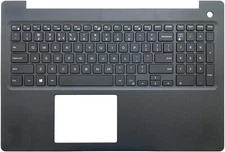 For Dell Inspiron 15 3000 3583 P4MKJ 0P4MKJ Black Palmrest Non-Backlit Keyboard