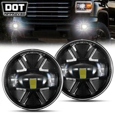 Pair For GMC Sierra 1500 2500 HD LED Fog Lights Bumper Lamps 2007-2013