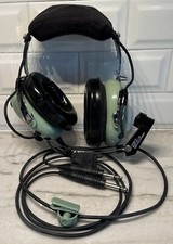 David Clark Model H10-30 Aviation Headset Ga/dual Plugs Green 20 Oz Lightweight