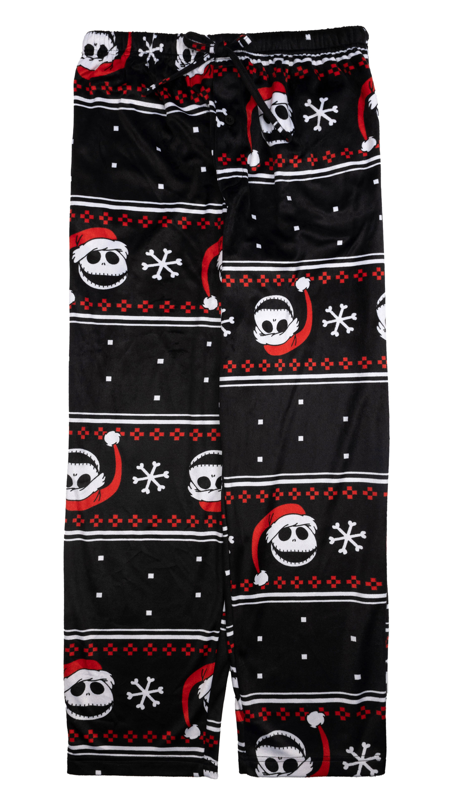 Брюки для отдыха Nightmare Before Christmas Snowy Jack Skellington, черные