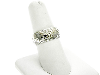 Sterling Silber Ring mit ausgefallenen Designs Größe - 8