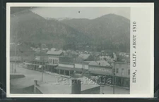 CA Etna RPPC 1950's Reprint of 1910 STREET SCENE in Siskyou County near TRINITY 