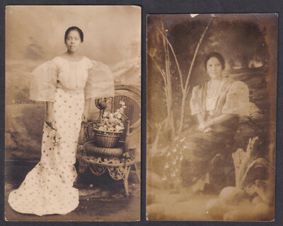 Philippines FILIPINA LADIES Real Photo 2 RPPC Vintage Postcards 37 | eBay