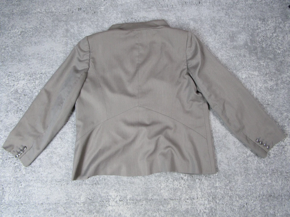 Blazer Anne Klein Mujer 14W Marrón Manga Larga Prendas Exteriores Chaqueta Deportiva Negocios Foto 2 de 4