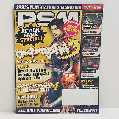 PSM Magazine March 2004 Playstation Volume 8 #82 Onimusha 3 Gran Turismo 4