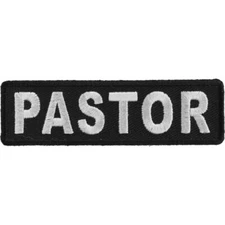 Pastor  Embroidered Sew On Iron On  Christian Embroidered Patch