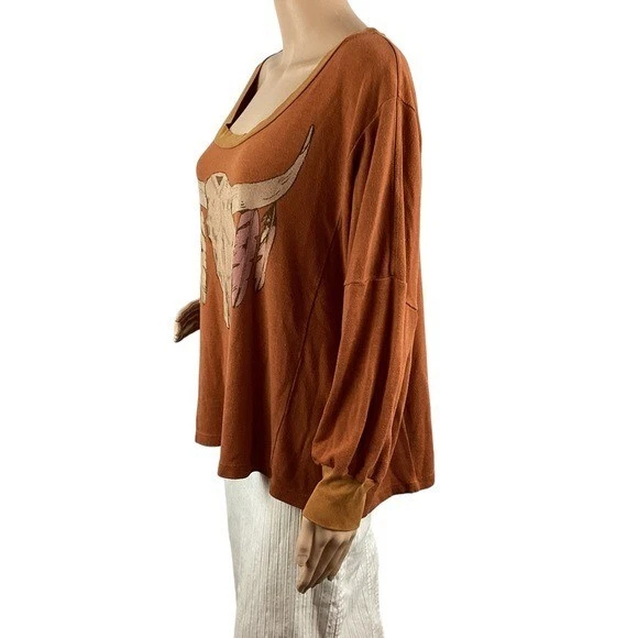 Sudadera Jersey Wildfox Outlaw Nevada Talla S Naranja Foto 4 de 4