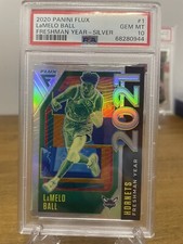 2020 Flux Lamelo Ball 1 Freshman Year Silver PSA 10