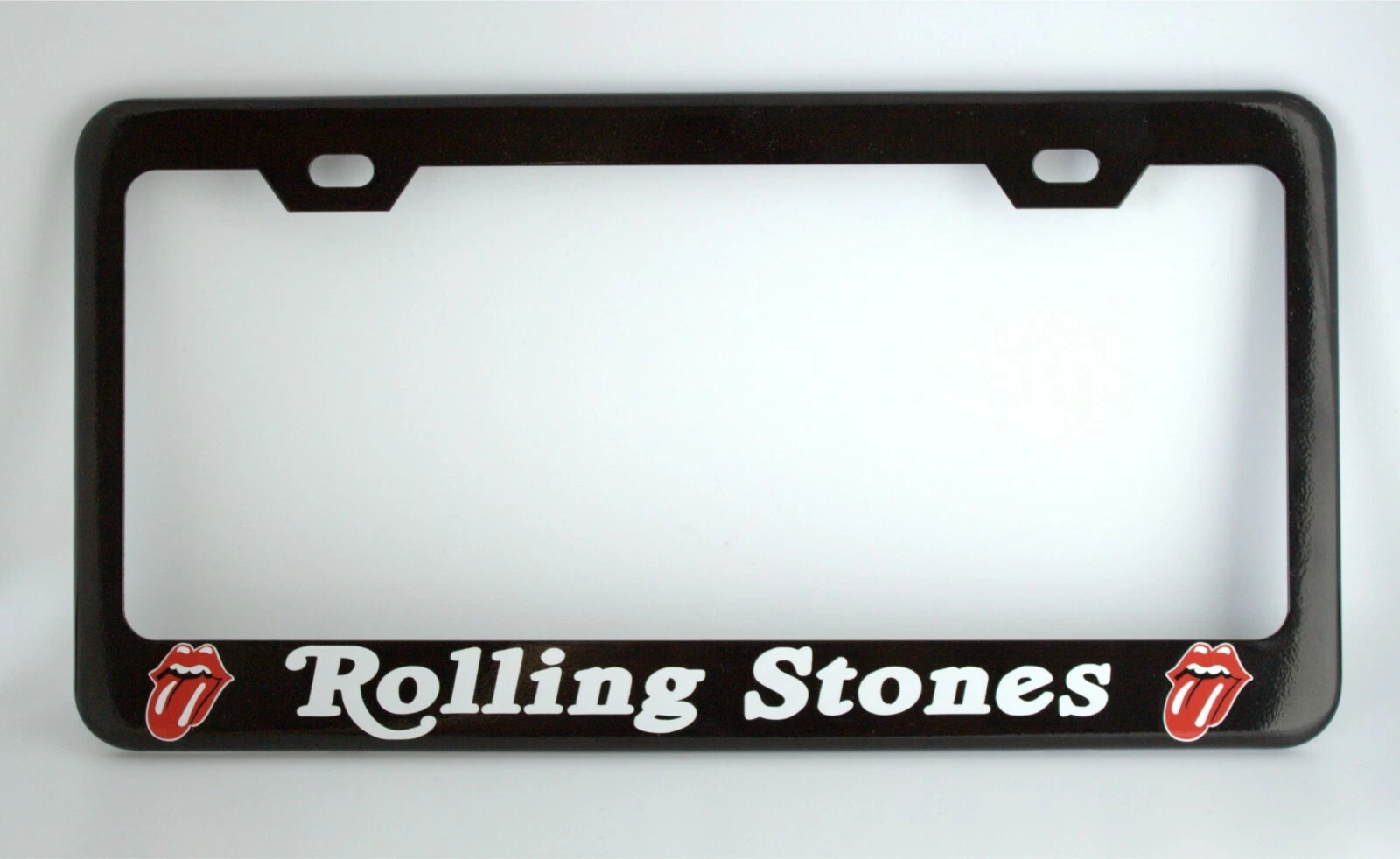 Rolling Stones Design License Plate Frame, Black Vehicle License Plate Holder