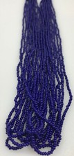 Hank of 11/0 Czech Opaque Seed Beads - Dark Royal Blue