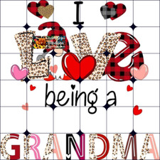 Sublimation Print Love Grandma Valentines Day Ready to Press Heat Transfer