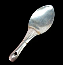 Vintage Rice Server & Idli Scooper Spoon Stainless Steel Kitchenware. i40-141 