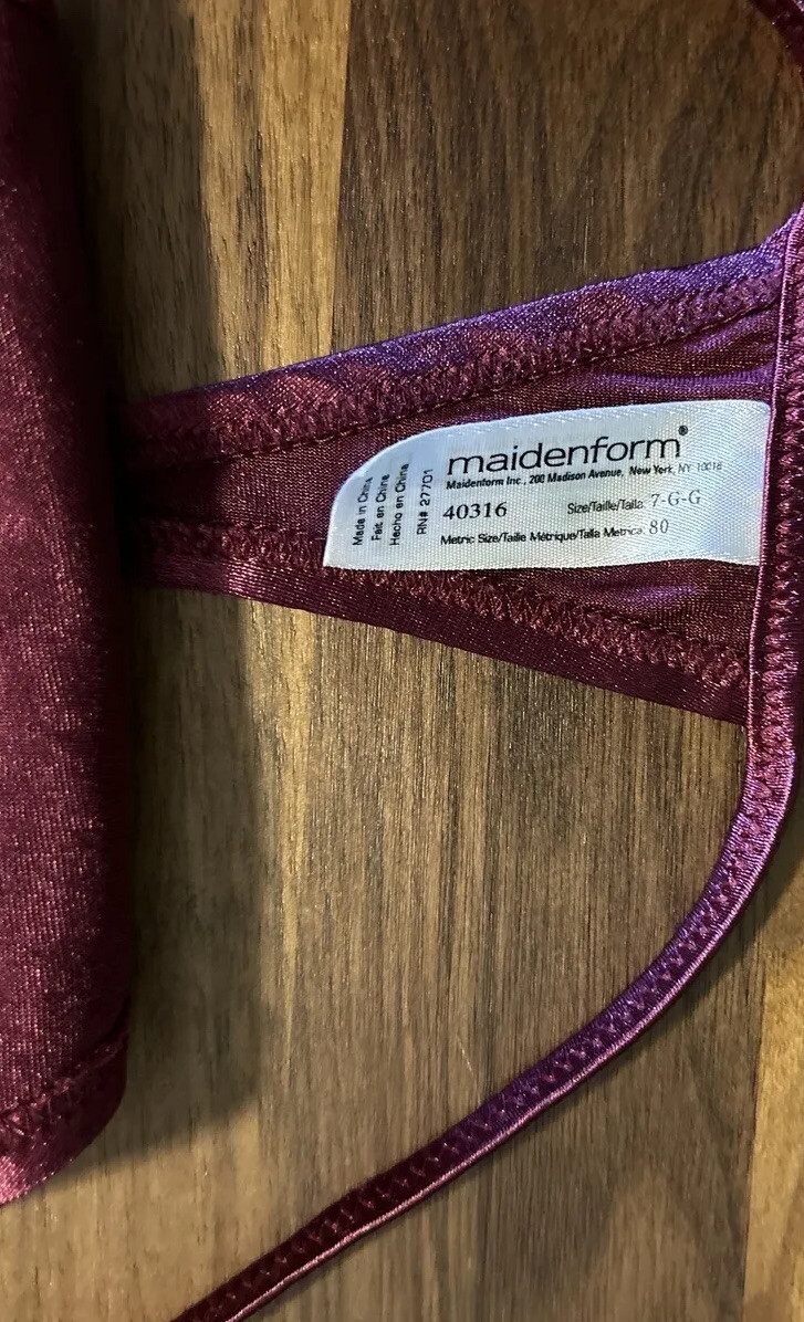 Vtg MAIDENFORM Stretch SATIN Panty STRING Bikini Thon… Gem