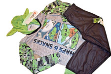 5TA WOW NWT Size M 8 STAR WARS Lego Baby YODA Hooded Shirt  Pants Pajamas Set
