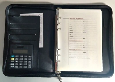 A5 Konferenzmappe mit Reisverschluss und Taschenrechner Kurtzy-6099