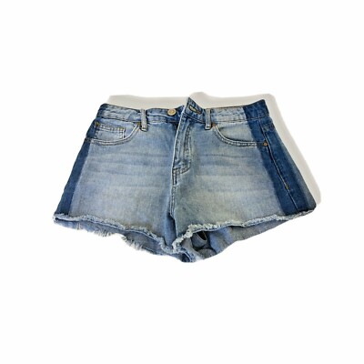 Forever 21 Denim Cut Off Short Shorts Sz 25 Jr's Raw hem Fringed