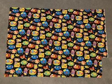 Reste de tissu japonais imprimé pailleté amusant 70 cm x 40 cm 