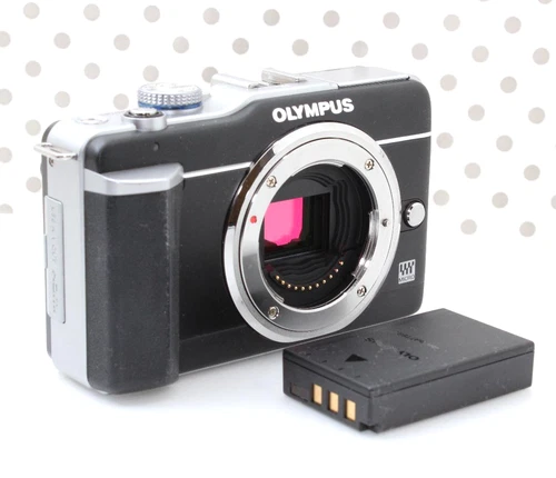 Olympus PEN E-PL1 Black Body Digital Camera 12.3MP Body only Tested w/ Battery