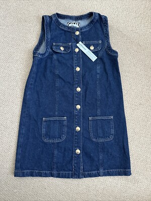 white christmas dresses Dark Denim Midaxi Shift Dress – Rare London main image 1