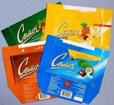 SVITOCH Empty Chocolate Wrappers 100g Ukraine 2000 Set of 4 Collectible