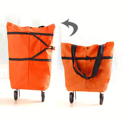 New Shopping Pull Cart Trolley Bag Package Organizer Grocery Bags Wheels Folding - Picture 5 of 7