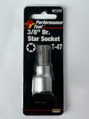 Performance Tool - Torx Star Bit Socket ( T15 -- T60 ) [1/4'' - 3/8 - 1/2'' Drive]
