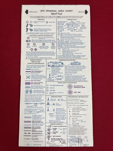 2009 SEATTLE VFR Terminal Area Class B Airspace Aeronautical Aerial Map, 73rd Ed - Picture 4 of 5