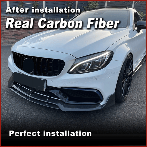 Alerón delantero de carbono para Mercedes C205 A205 C63 AMG Coupe 15-18 - Imagen 3 de 11