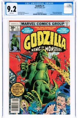 Godzilla #1 (Marvel, 1977) CGC NM - 9,2 weiße Seiten. Nick Fury, Jimmy Woo und Du