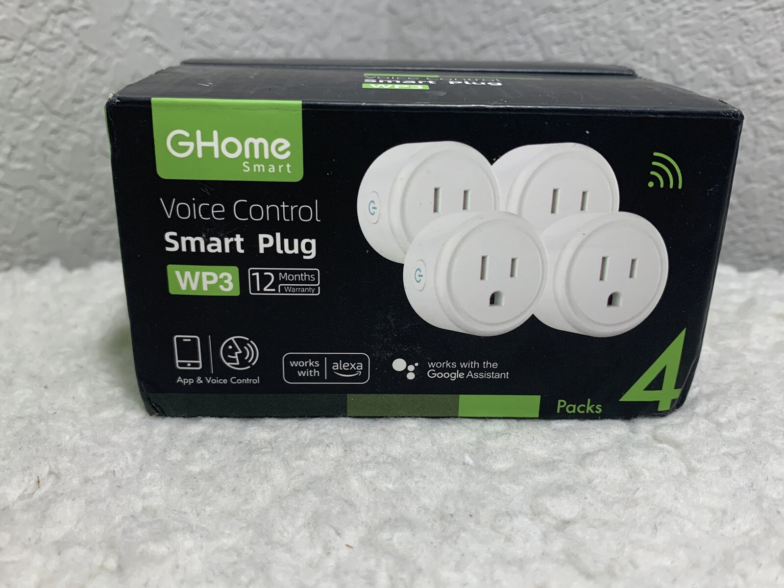 GHome Smart Mini Plug Compatible with Alexa and Google Home, WiFi Outlet 4 Pack