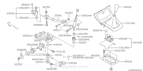 Subaru Impreza Outback Forester gear linkage selector 2006-2015 OEM - Picture 2 of 2