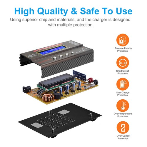 B6 V3 Smart Balance Charger 80W Digital Discharger For RC LiPo NIMH LiHV Battery - Picture 5 of 7