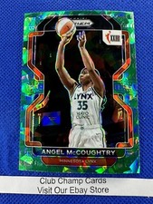 2022 #168 Angel McCoughtry WNBA Panini Prizm Anniversary Green Ice Prizm Lynx