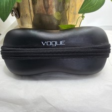 Vogue Eyeglasses Sunglasses Zipper Case Sun Glasses Black Semi-Hard