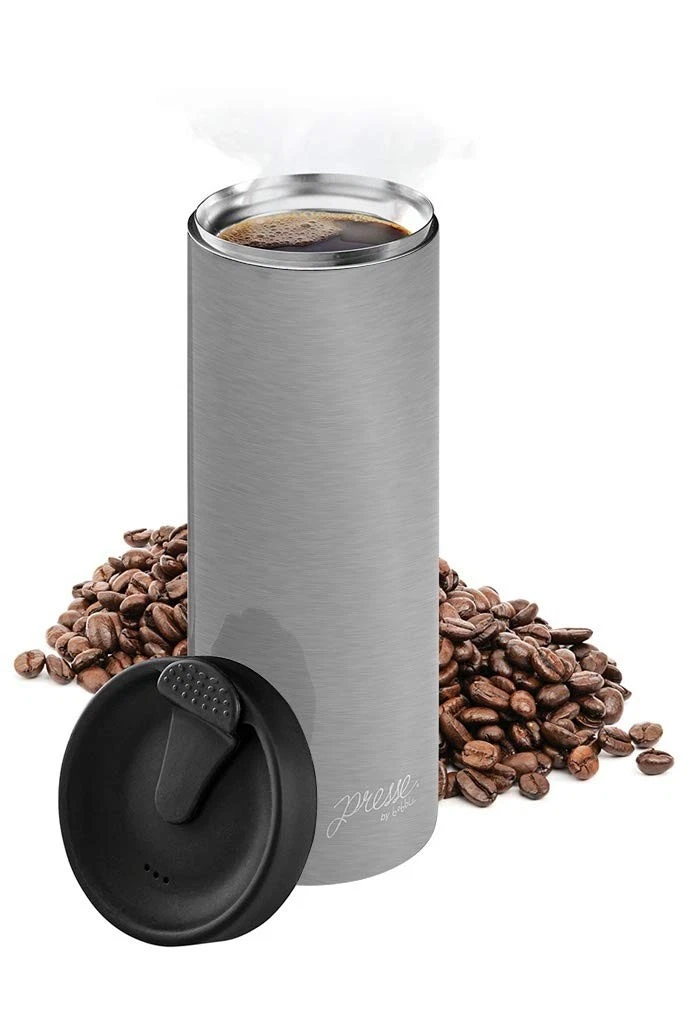 French Coffee Presse, On-The-Go use, Quick Brew, Slim Design, Triple Wall Ins...